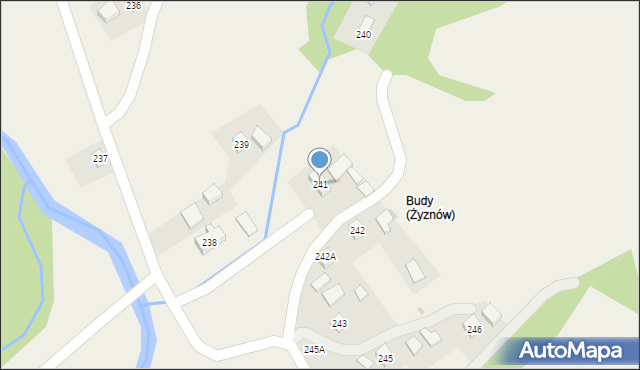 Żyznów, Żyznów, 241, mapa Żyznów