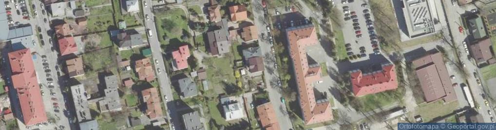 Zdjęcie satelitarne 1 Pułku Strzelców Podhalańskich ul.