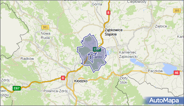 gmina Bardo - powiat ząbkowicki na mapie Targeo