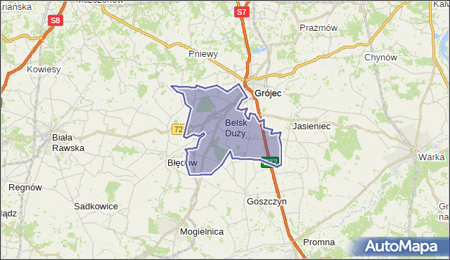 gmina Belsk Duży - powiat grójecki na mapie Targeo