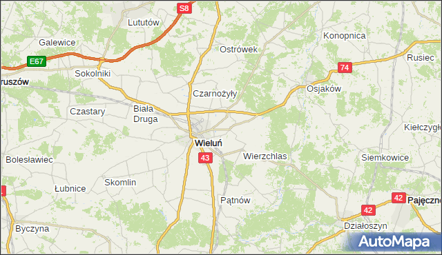 gmina Biała - powiat wieluński na mapie Targeo