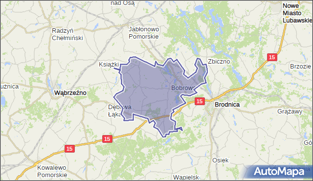 Gmina Bobrowo Powiat Brodnicki Województwo Kujawsko Pomorskie Na Mapie Targeo 0272