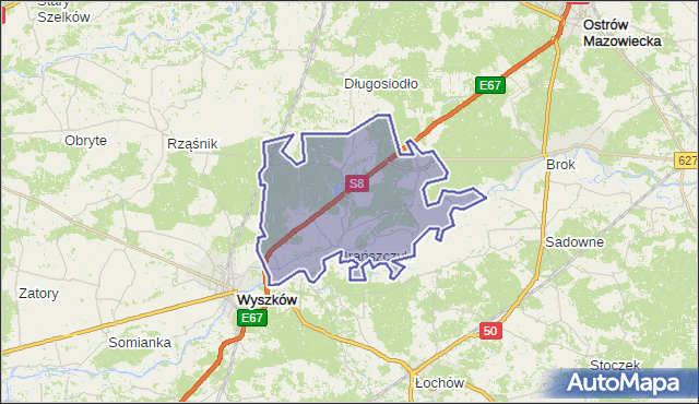 gmina Brańszczyk - powiat wyszkowski na mapie Targeo