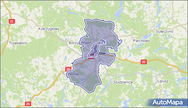 gmina Bytów - powiat bytowski na mapie Targeo