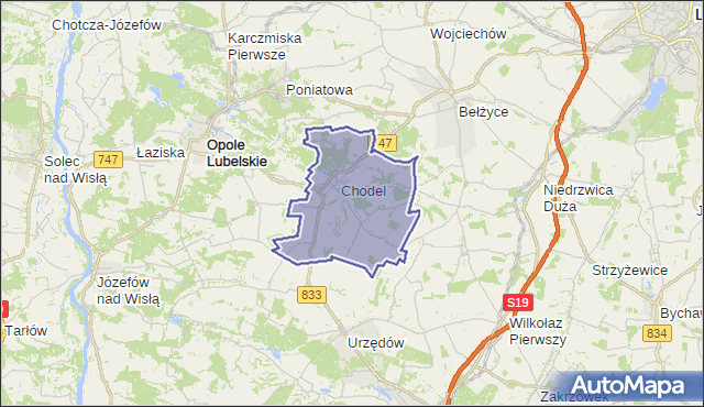 gmina Chodel - powiat opolski na mapie Targeo