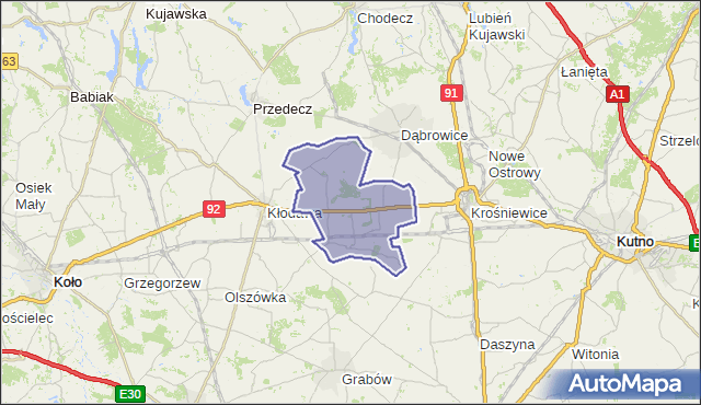 gmina Chodów - powiat kolski na mapie Targeo