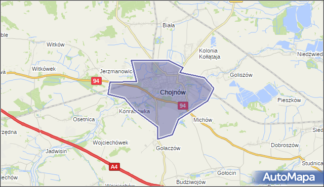 gmina Chojnów - powiat legnicki na mapie Targeo