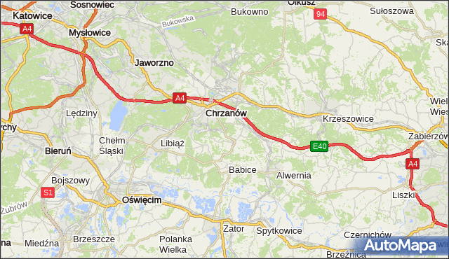 gmina Chrzanów - powiat chrzanowski na mapie Targeo