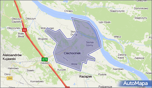 gmina Ciechocinek - powiat aleksandrowski na mapie Targeo