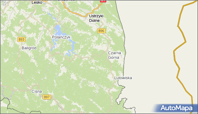 gmina Czarna - powiat bieszczadzki na mapie Targeo