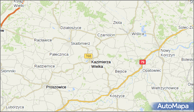 gmina Czarnocin - powiat kazimierski na mapie Targeo