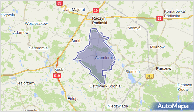 gmina Czemierniki - powiat radzyński na mapie Targeo