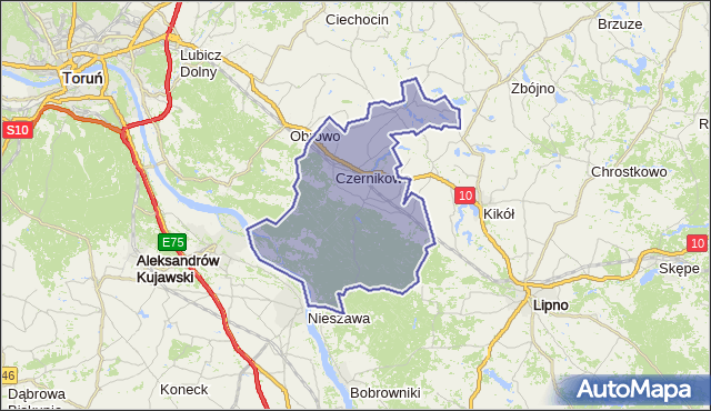 gmina Czernikowo - powiat toruński na mapie Targeo