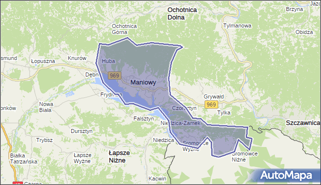 gmina Czorsztyn - powiat nowotarski na mapie Targeo