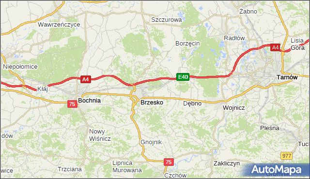 gmina Dębno - powiat brzeski na mapie Targeo