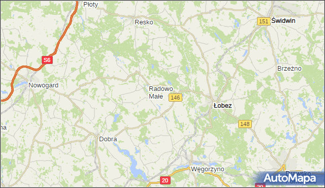gmina Dobra - powiat łobeski na mapie Targeo