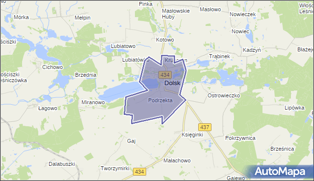 gmina Dolsk - powiat śremski na mapie Targeo