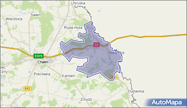 gmina Dorohusk - powiat chełmski na mapie Targeo