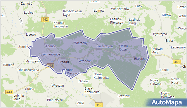 gmina Gizałki - powiat pleszewski na mapie Targeo