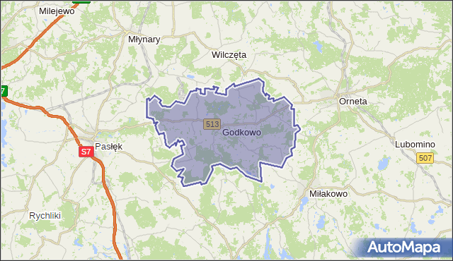 gmina Godkowo - powiat elbląski na mapie Targeo