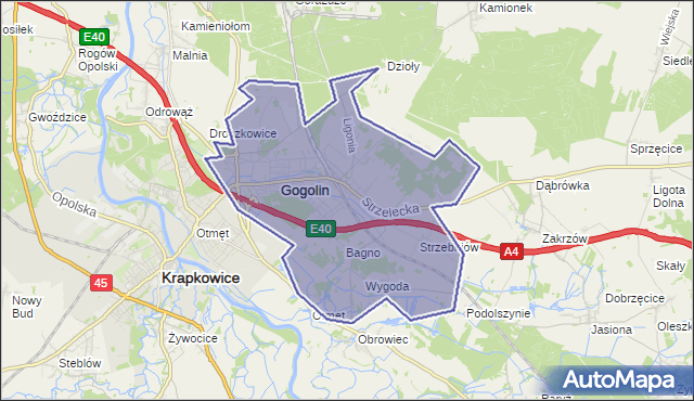 gmina Gogolin - powiat krapkowicki na mapie Targeo