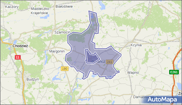 gmina Gołańcz - powiat wągrowiecki na mapie Targeo
