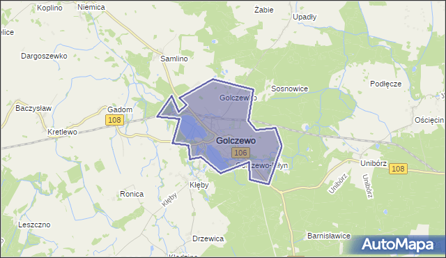 gmina Golczewo - powiat kamieński na mapie Targeo