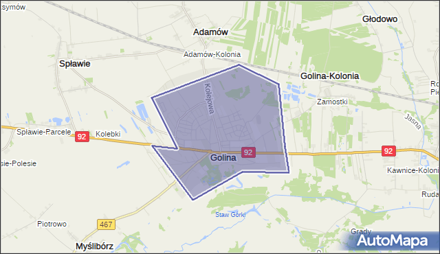 gmina Golina - powiat koniński na mapie Targeo