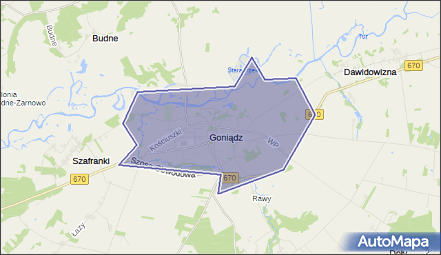gmina Goniądz - powiat moniecki na mapie Targeo