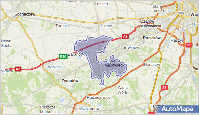 gmina Grodzisk Mazowiecki - powiat grodziski na mapie Targeo