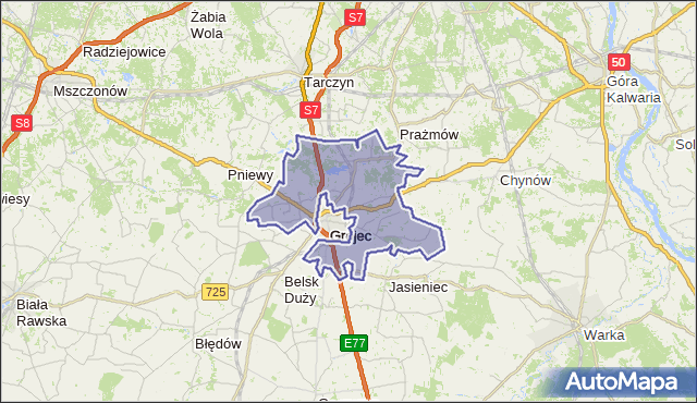 gmina Grójec - powiat grójecki na mapie Targeo