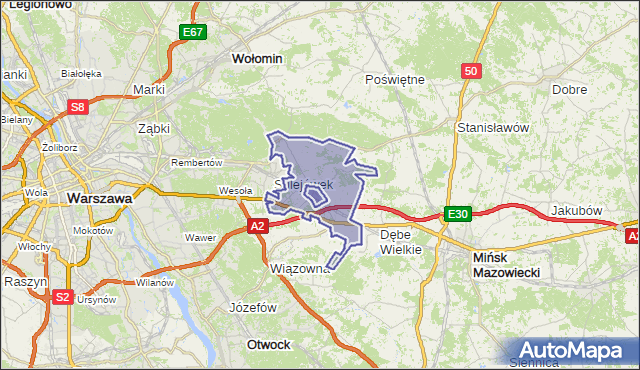 gmina Halinów - powiat miński na mapie Targeo