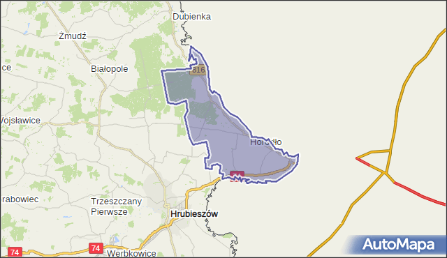 gmina Horodło - powiat hrubieszowski na mapie Targeo