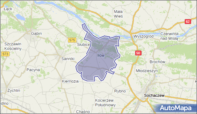 gmina Iłów - powiat sochaczewski na mapie Targeo