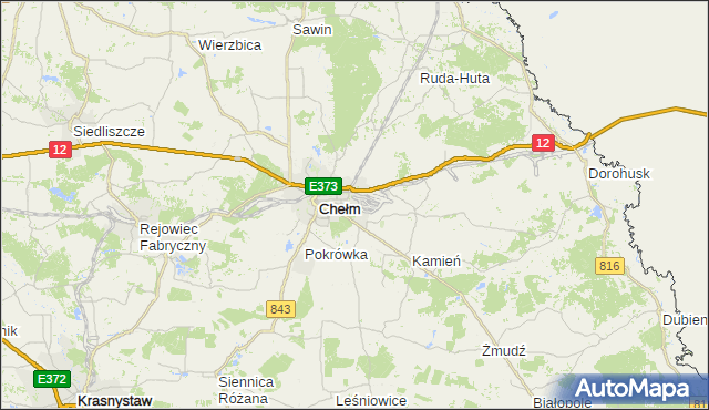 gmina Kamień - powiat chełmski na mapie Targeo