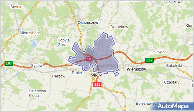 gmina Kępno - powiat kępiński na mapie Targeo