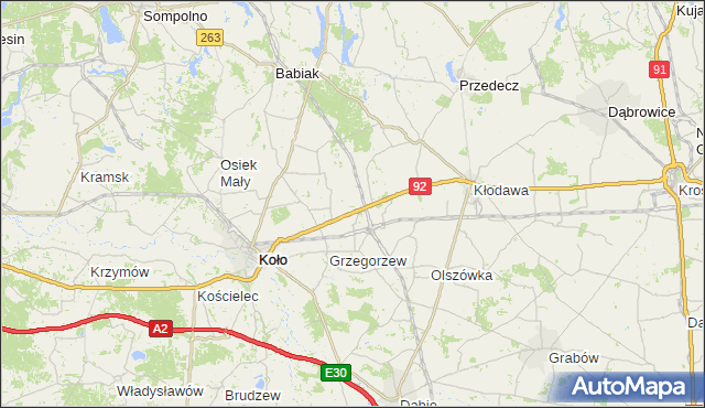 gmina Kłodawa - powiat kolski na mapie Targeo