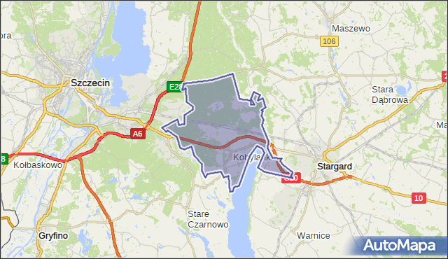 gmina Kobylanka - powiat stargardzki na mapie Targeo