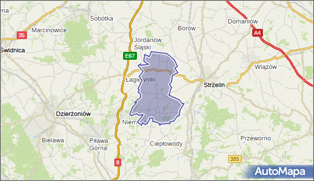 gmina Kondratowice - powiat strzeliński na mapie Targeo