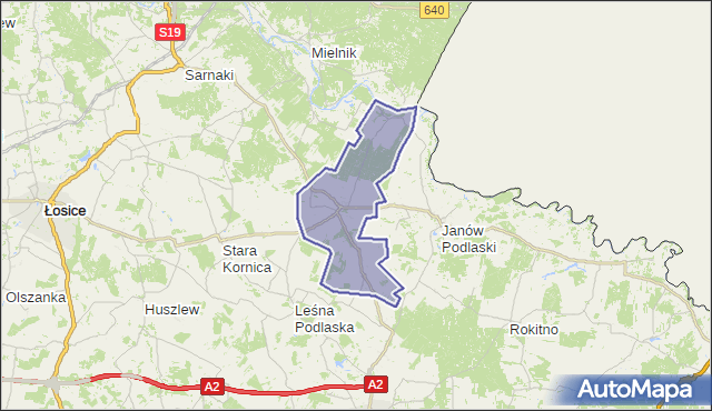 gmina Konstantynów - powiat bialski na mapie Targeo