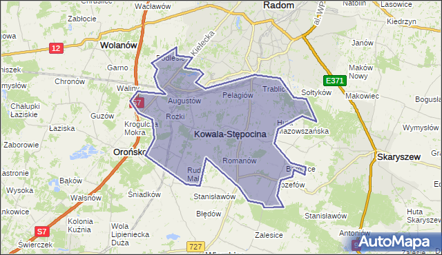 gmina Kowala - powiat radomski na mapie Targeo