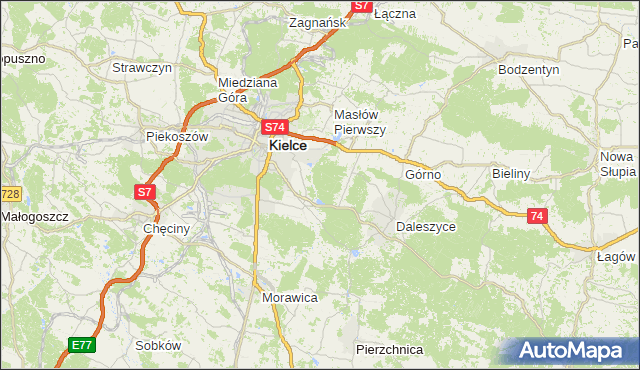 gmina Łagów - powiat kielecki na mapie Targeo