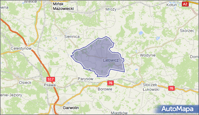 gmina Latowicz - powiat miński na mapie Targeo