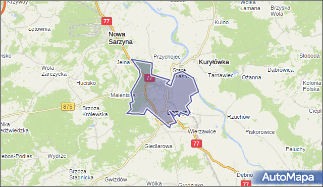 gmina Leżajsk - powiat leżajski na mapie Targeo