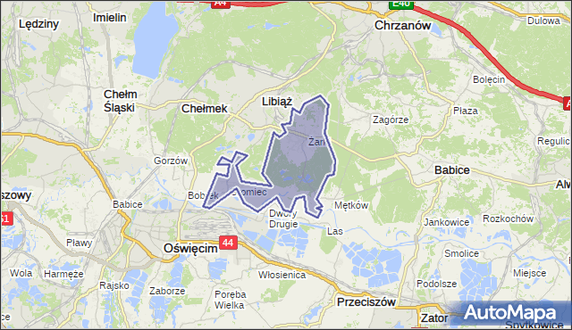 gmina Libiąż - powiat chrzanowski na mapie Targeo