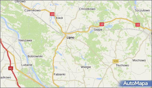 gmina Lipno - powiat lipnowski na mapie Targeo