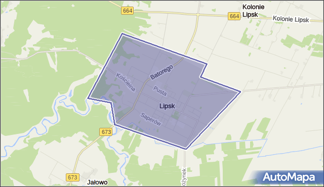 gmina Lipsk - powiat augustowski na mapie Targeo