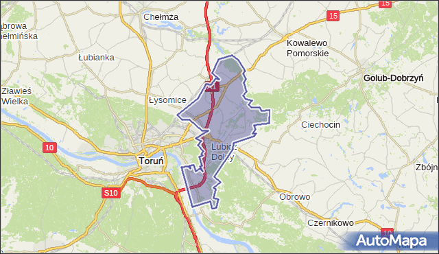 gmina Lubicz - powiat toruński na mapie Targeo