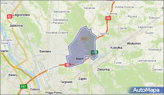 gmina Marki - powiat wołomiński na mapie Targeo