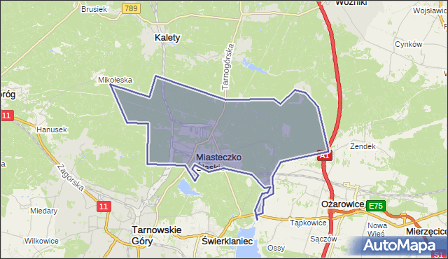 gmina Miasteczko Śląskie - powiat tarnogórski na mapie Targeo